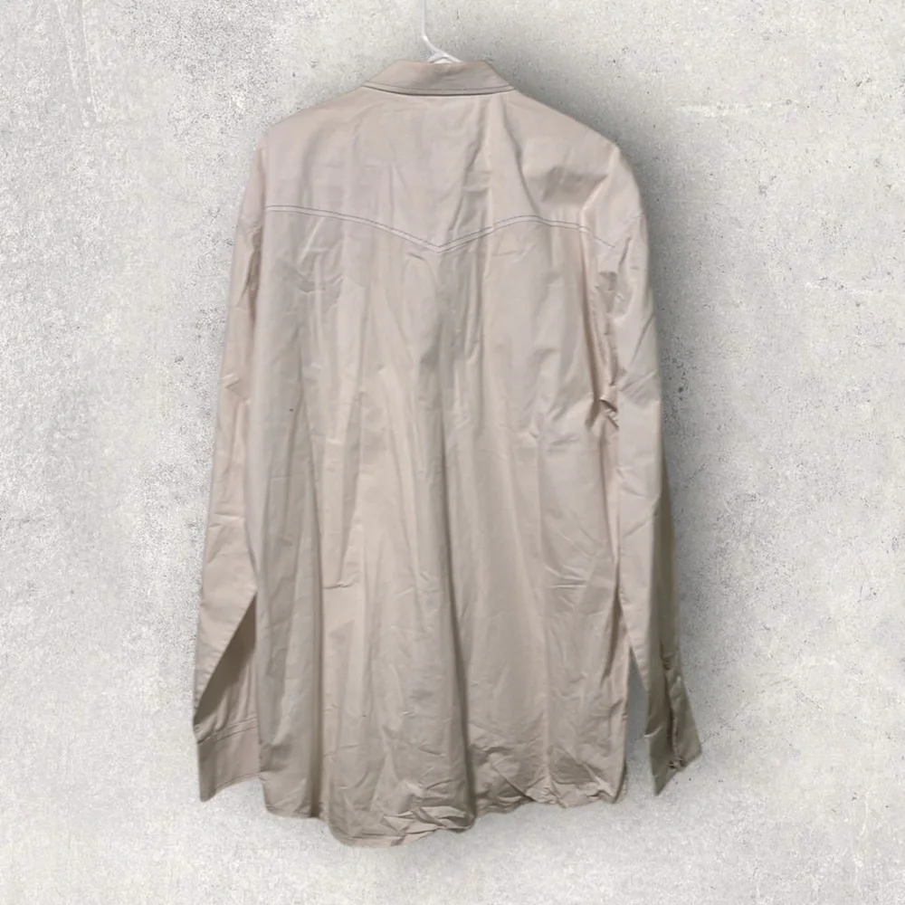 DRYSDALES WESTERN WEAR VINTAGE COWBOY SHIRT WHITE HEAVY DUTY MEN’S XXL USA - Picture 4 of 4